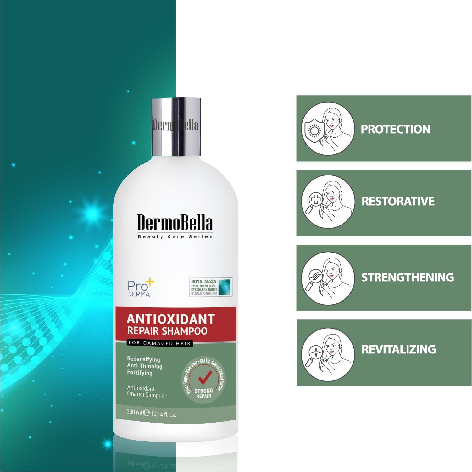 Шампунь Dermobella Anti-Oxidant Repair 300 мл, фото №3