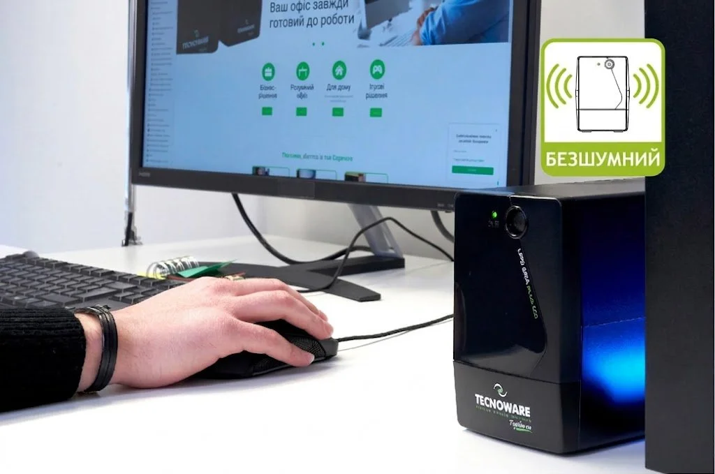 Джерело безперебійного живлення / 650 ВА / Tecnoware ERA Plus 650 / 2 x Schuko / AVR / Black, фото №4