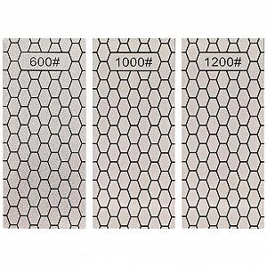 Набор точильных камней Cabilock алмазных 600/1000/1200 грит 3 шт с нескользящим основанием - Фото 1