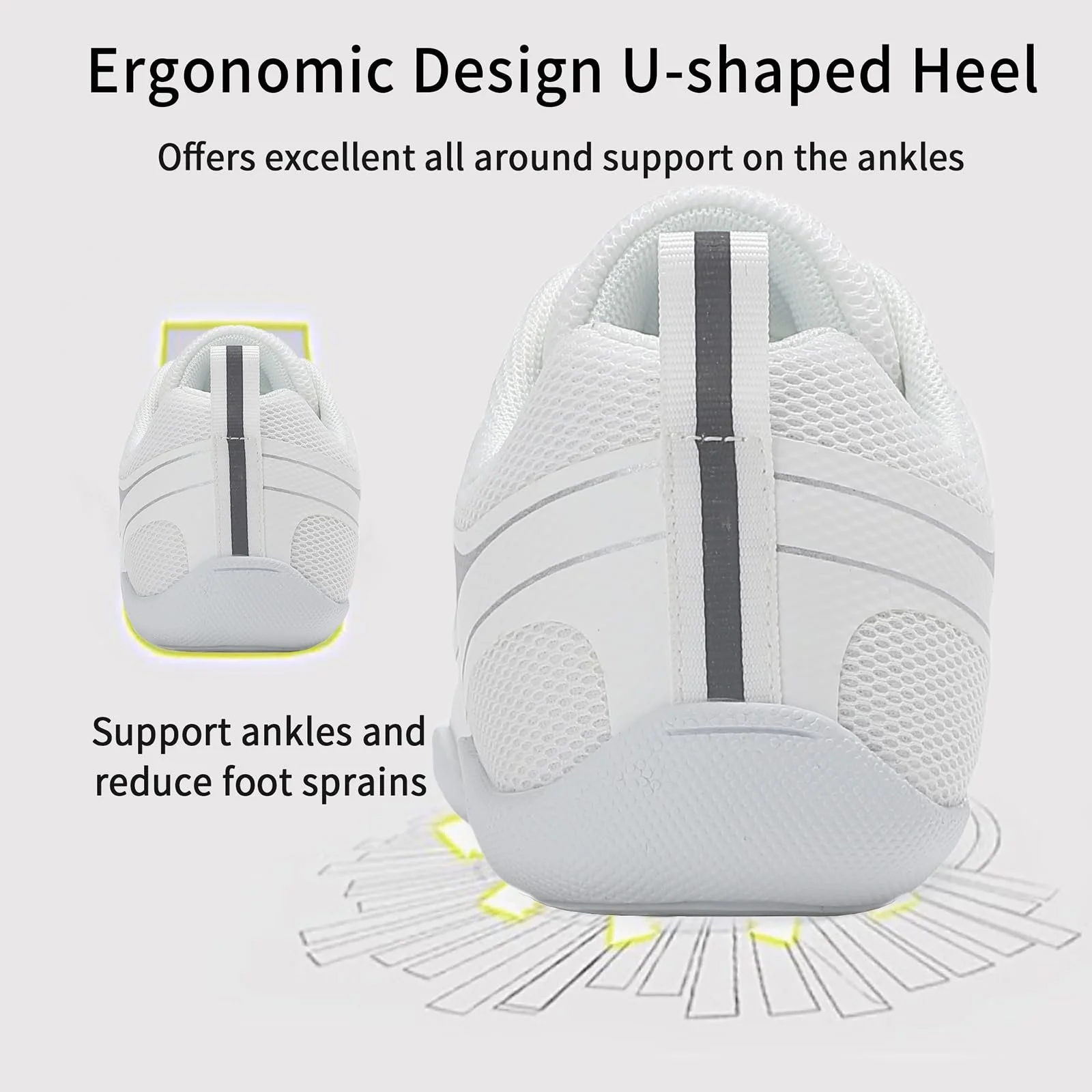 Кроссовки для черлидинга Детская Кроссовки для черлидинга для девочек Танцевальные гимнастические кроссовки Безопасные гибкие тренировочные туфли Теннисные кроссовки, фото №5