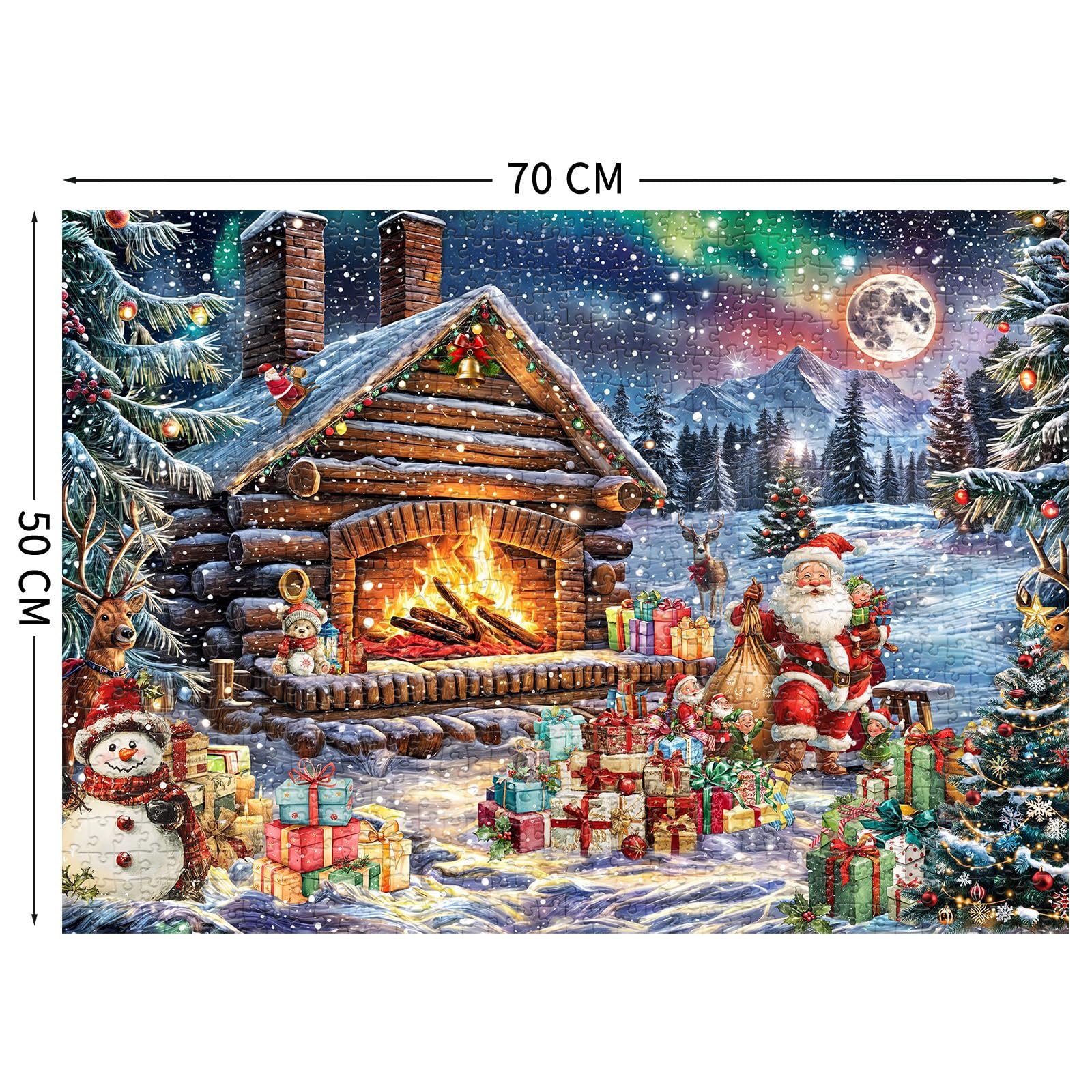 Пазл Clever Puzzles Christmas Log House 1000 деталей 70 x 50 см, фото №1