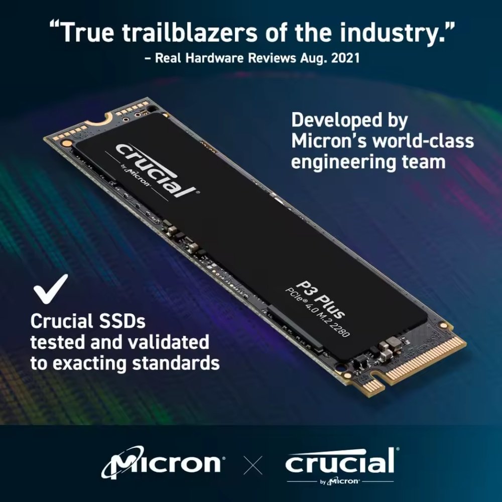 SSD накопичувач Crucial P3 PLUS 2TB QLC NAND M.2 NVMe 2280, фото №8