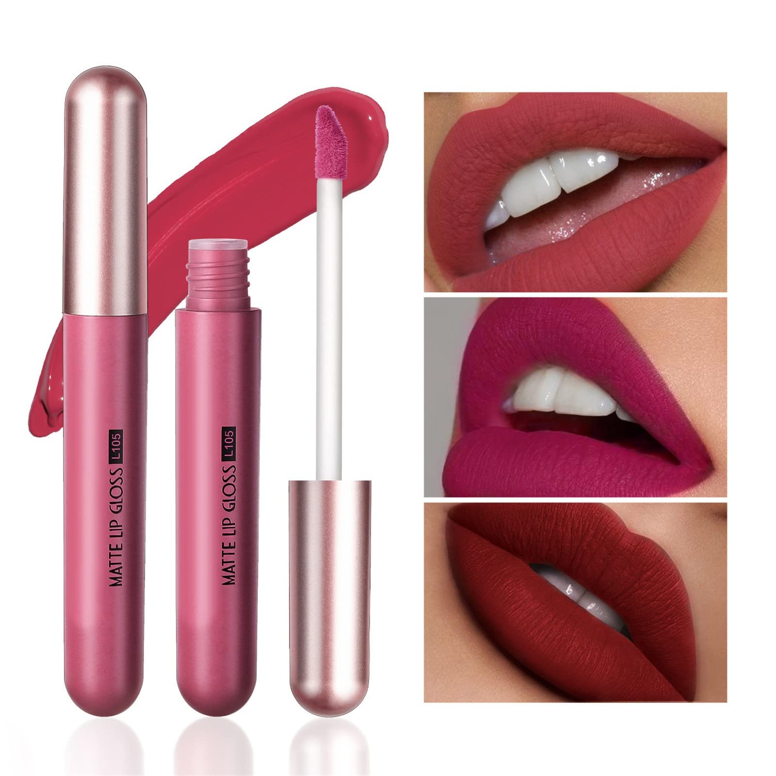 Блиск для губ Набір Прозорий Оксамитовий Стійкий Зволожуючий, фото №4