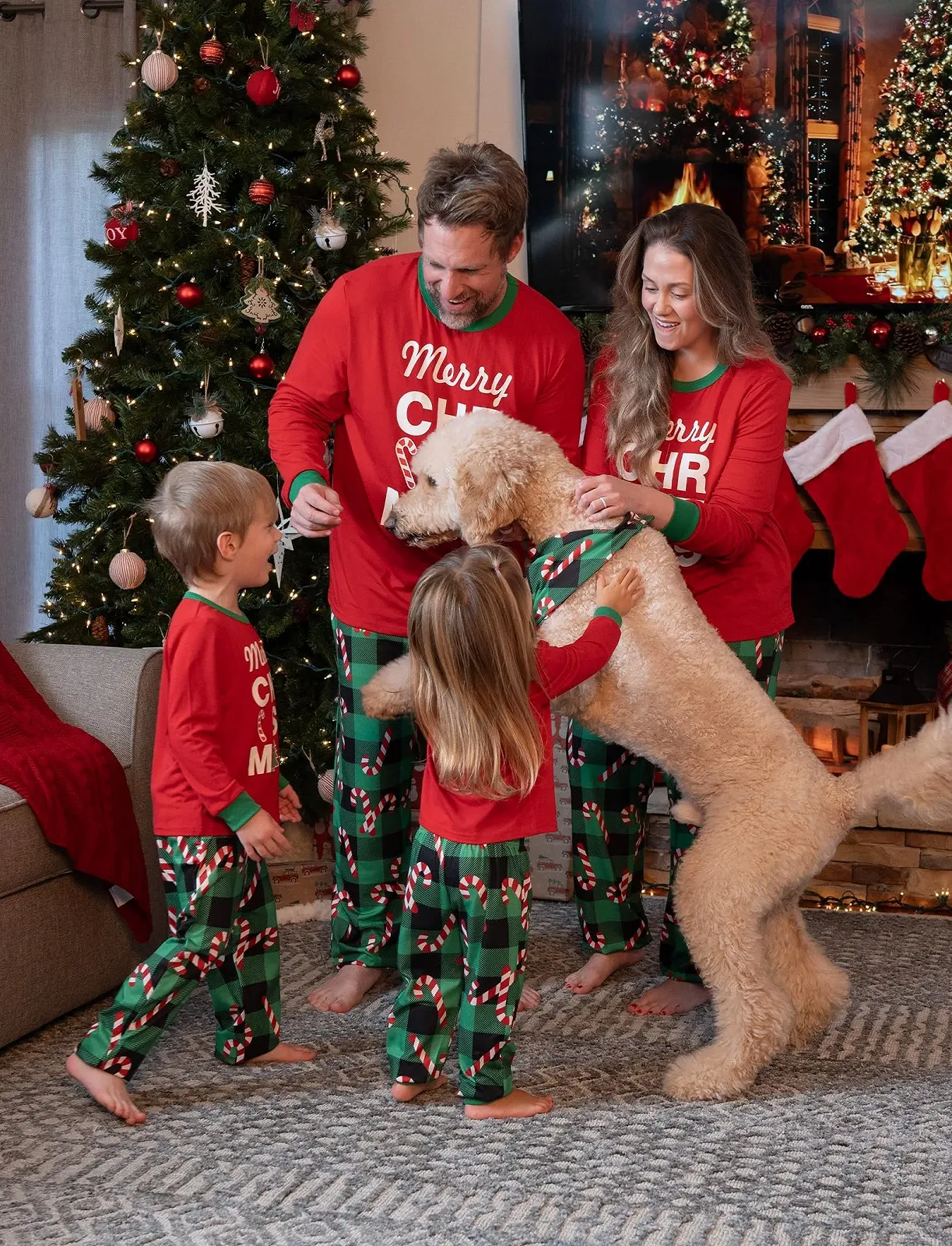 Комплект Різдвяних піжам для сім'ї, фото №5