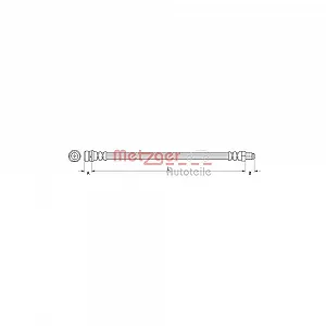 Тормозной шланг METZGER 4110992 для FORD, задний мост слева, задний мост справа - Фото 1