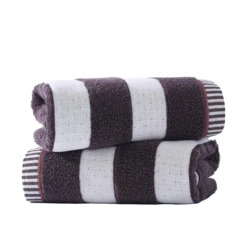 Рушник sense gnosis Brown Stripe 100% Cotton Gauze Ribbed 33x73 см 2 шт., фото №6