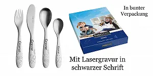 Набір Столових Приборів з гравіюванням, нержавіюча сталь synthetic.ua - Фото 1