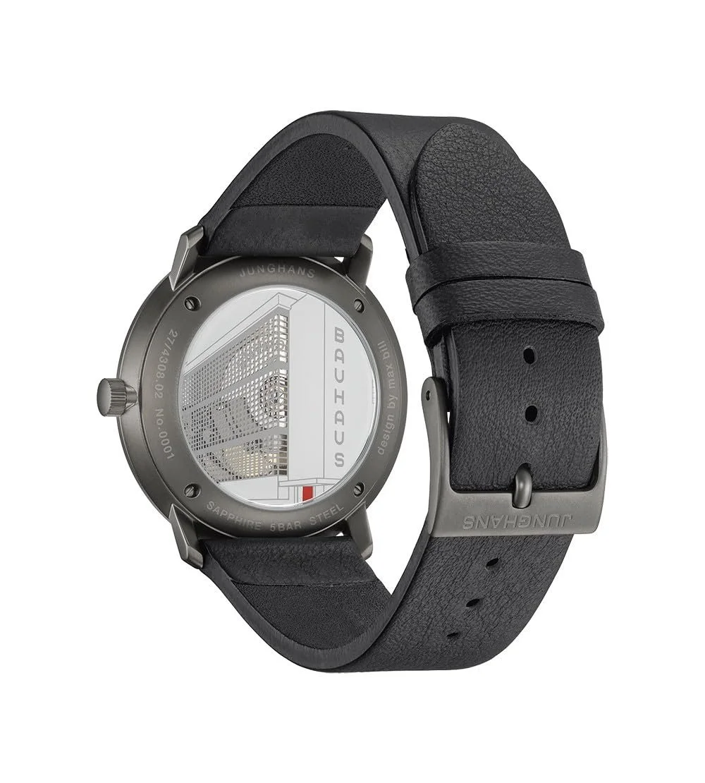Мужские Автоматические Часы JUNGHANS Max Bill Bauhaus 27/4308.02, черные, Классические, фото №2 Мужские Автоматические Часы JUNGHANS Max Bill Bauhaus 27/4308.02, черные, Классические, фото №2