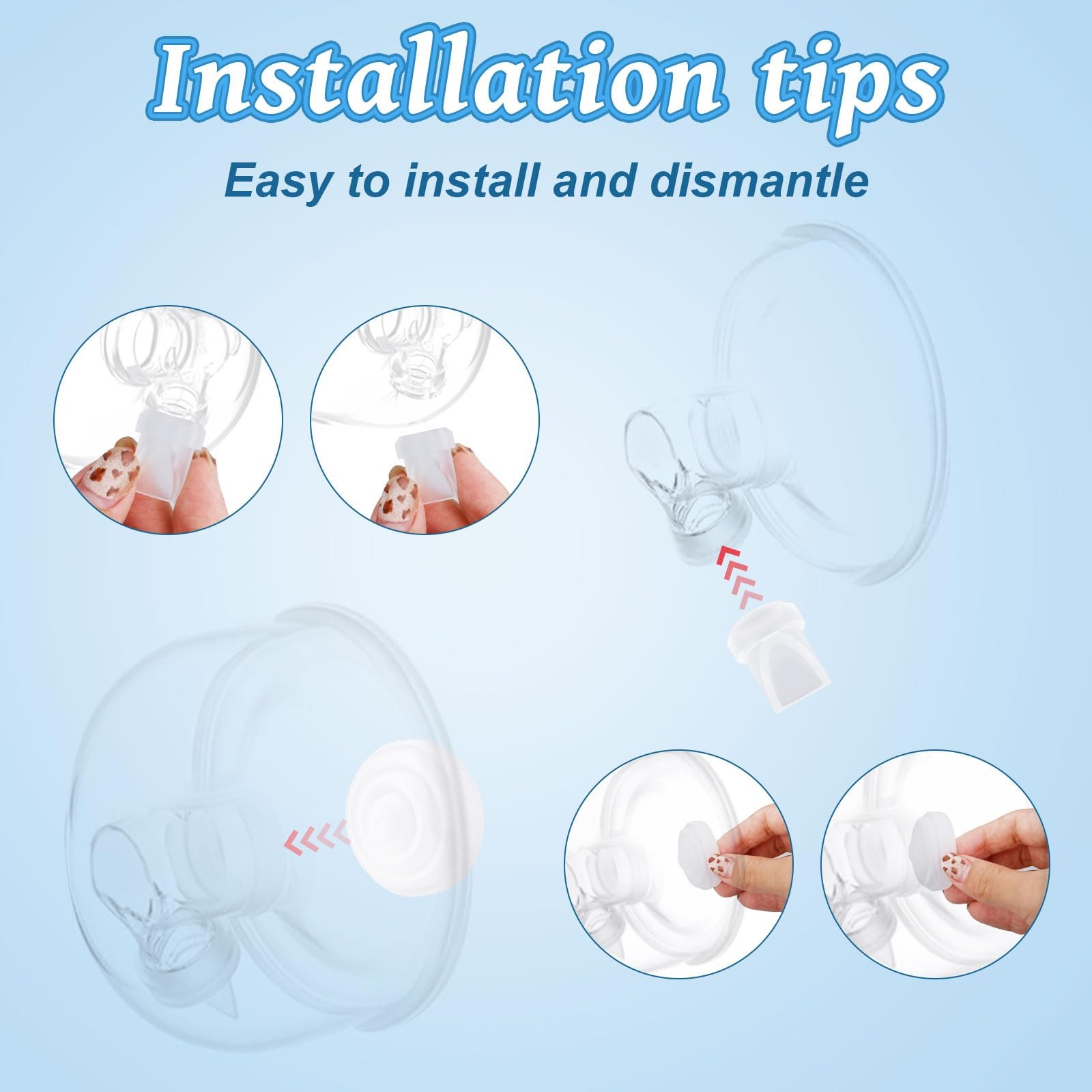 Запчасти для молокоотсоса 12 шт. для Mom Cozy M5, 8 клапанов Duck Bill и 4 силиконовые мембраны. Совместимы с M5, фото №5 Запчасти для молокоотсоса 12 шт. для Mom Cozy M5, 8 клапанов Duck Bill и 4 силиконовые мембраны. Совместимы с M5, фото №5