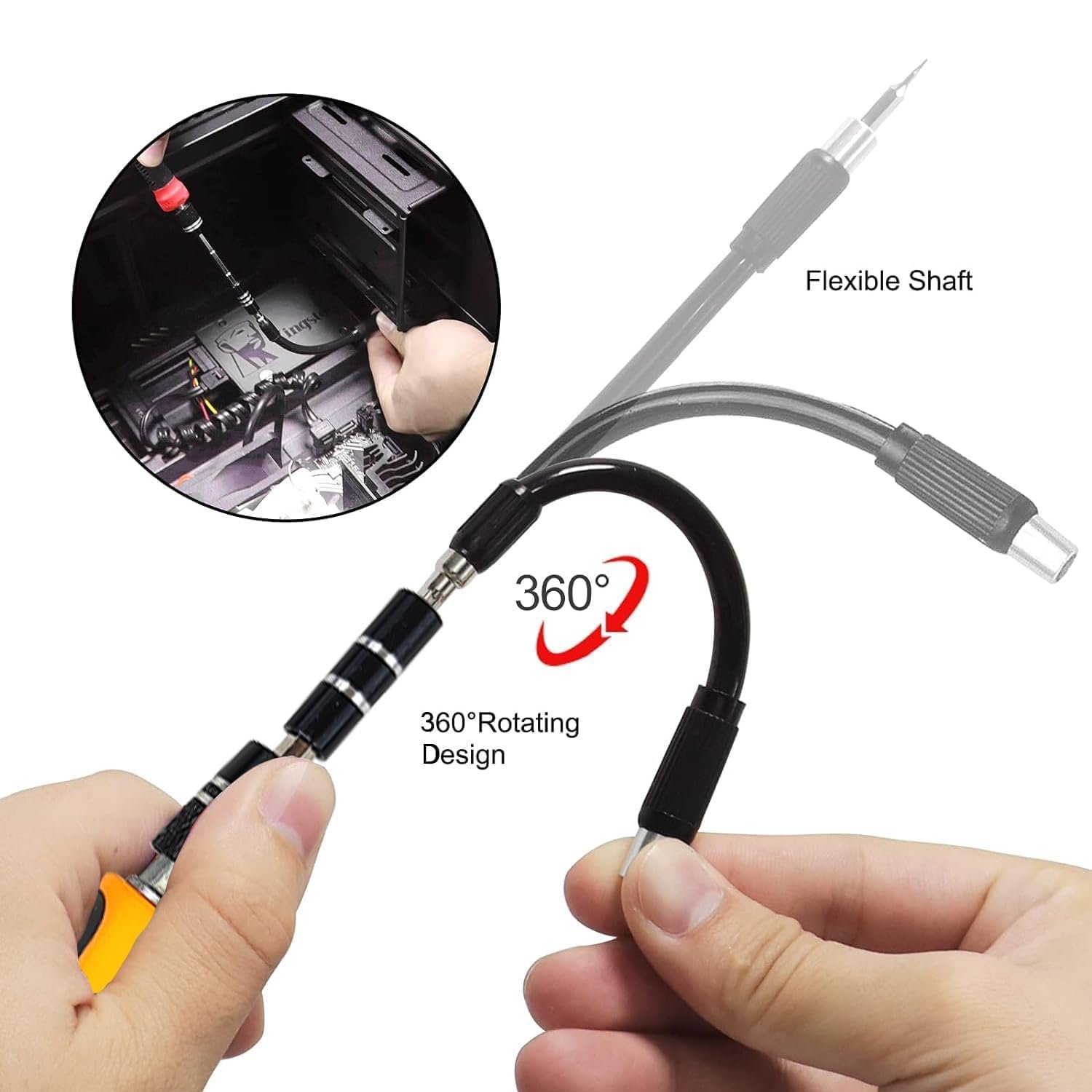 139 в 1 Набір викруток Магнітний прецизійний набір інструментів 108 і 3 більш довгі високоякісні біти зі сталі S2, фото №6 139 в 1 Набір викруток Магнітний прецизійний набір інструментів 108 і 3 більш довгі високоякісні біти зі сталі S2, фото №6