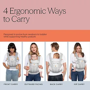 Переноска Ergobaby Omni Breeze от рождения до 20,4 кг 4 положения сетка SoftFle Бежевый synthetic.ua - Фото 1