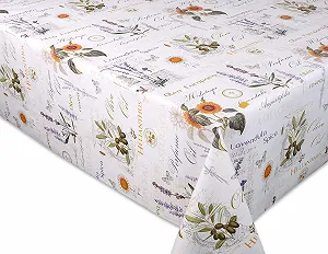 Скатертина клейончаста BEAUTEX Provence Рельєфна Миюча Садова - Фото 1