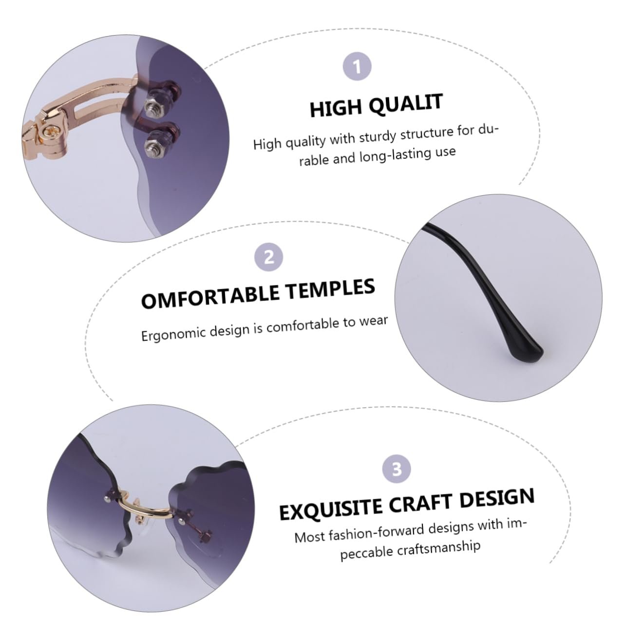 Сонцезахисні окуляри PACKOVE Без оправи, фото №9