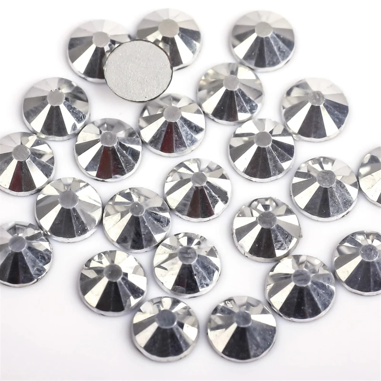 Стрази Гарячої Фіксації для Рукоділля, 144 шт, 3D Кришталеві Прикраси Не Гарячої Фіксації для Декору (Silver Hematite, SS3), фото №1