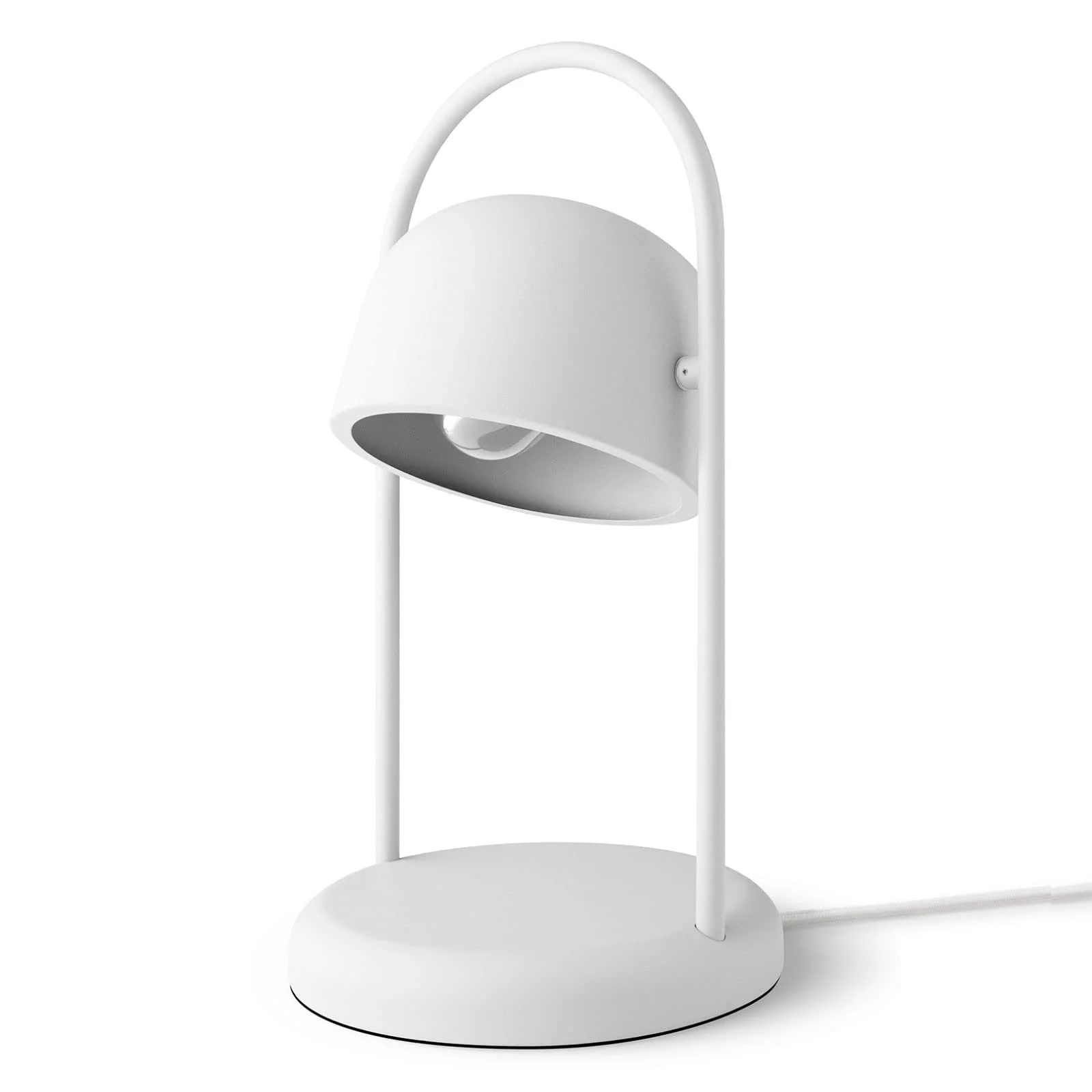 Настільна лампа Quay біла з порошковим покриттям В x Ø 40 x 16 см регульований плафон, фото №1
