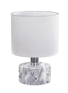 Настільна лампа Trio Leuchten Orlando 503900101 E14 Тканинний абажур Білий/Мармурово-сірий 18 x 18 x 27 см - Фото 1