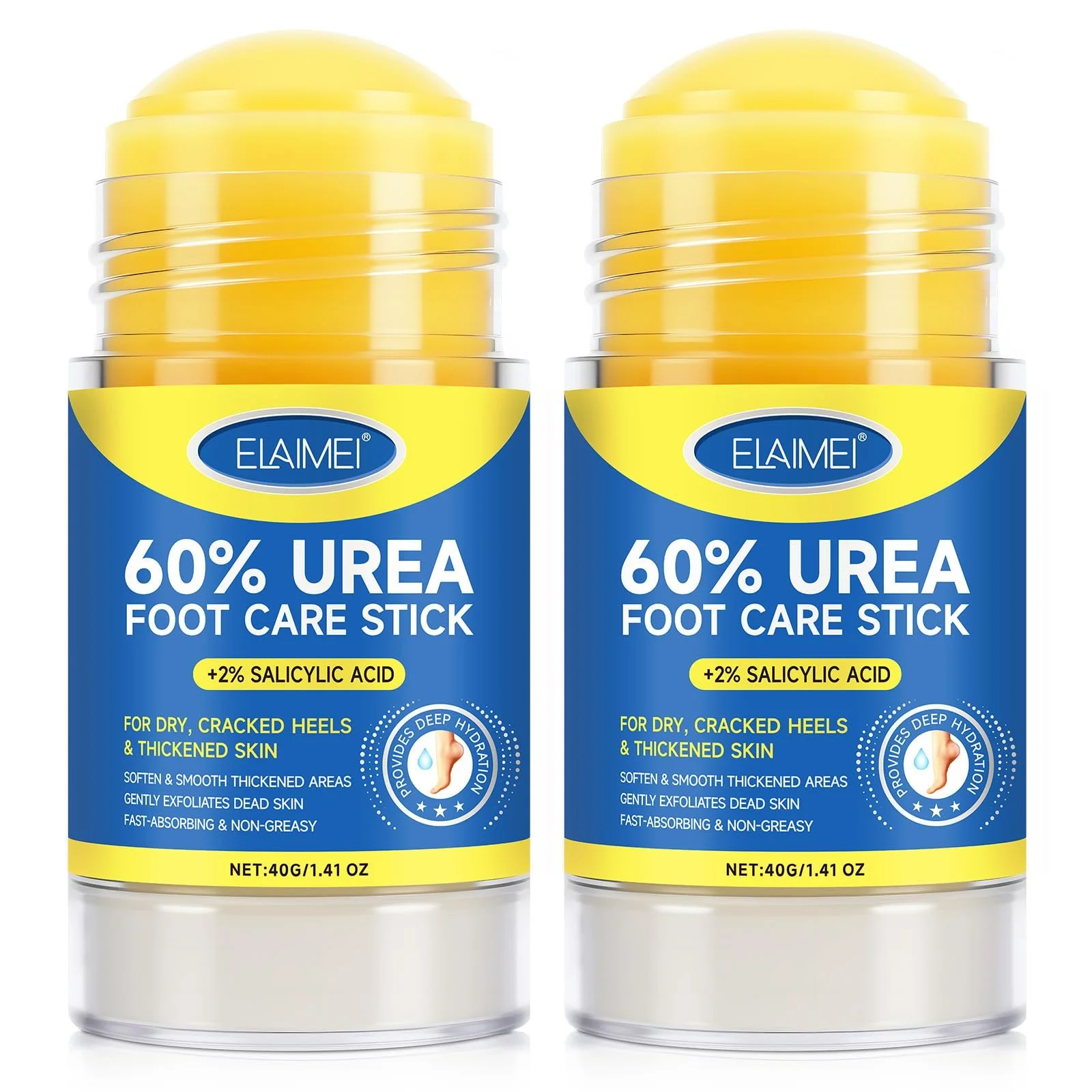 Крем-стик для ног Urea Cream с мочевиной 60% и салициловой кислотой 2%, для сухой и потрескавшейся кожи, 2 шт., фото №1 Крем-стик для ног Urea Cream с мочевиной 60% и салициловой кислотой 2%, для сухой и потрескавшейся кожи, 2 шт., фото №1