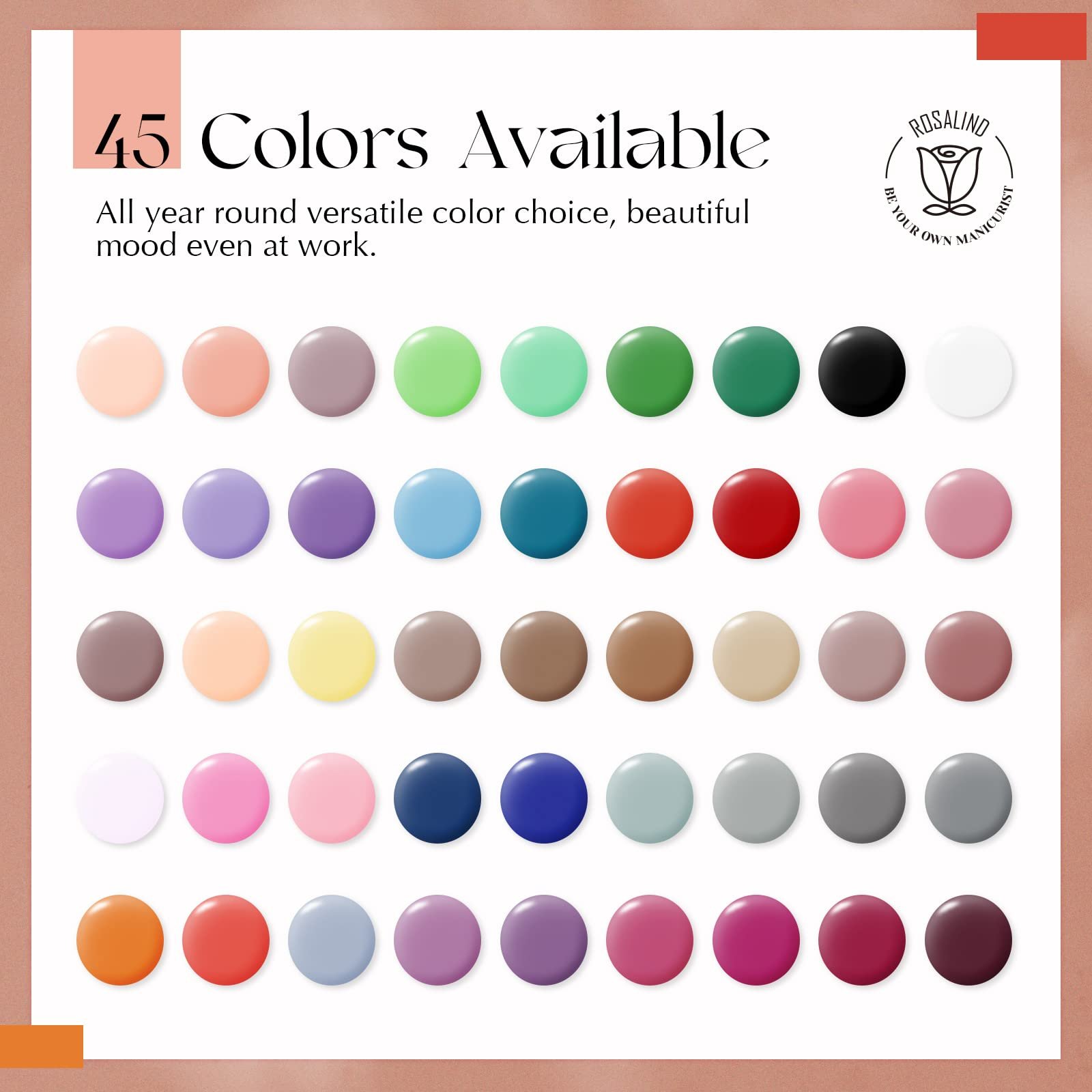 Набор гель-лаков ROSALIND-48 цветов для профессионального и домашнего маникюра, фото №2 Набор гель-лаков ROSALIND-48 цветов для профессионального и домашнего маникюра, фото №2