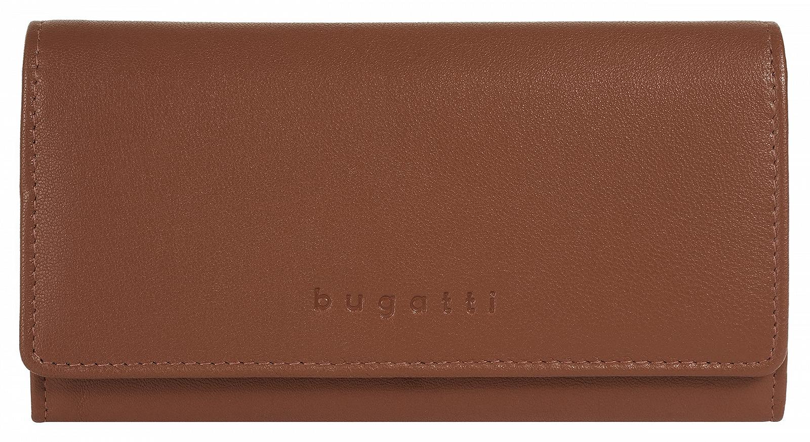 Кошелек BUGATTI Punto Женский Кожаный RFID Кошелек 19 Отделений для карт Cognac, фото №1