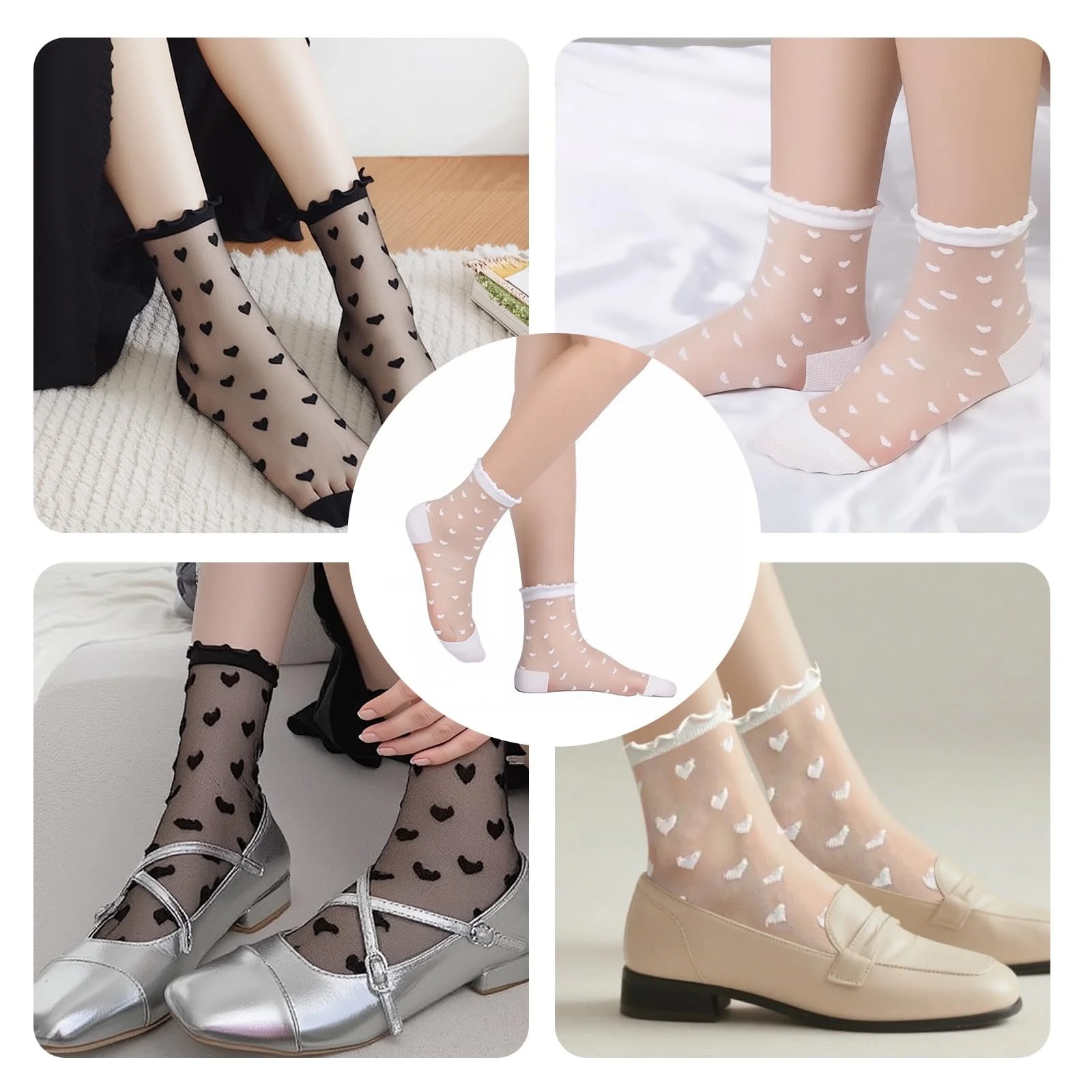 Прозорі шкарпетки для жінок (6 пар), фото №6