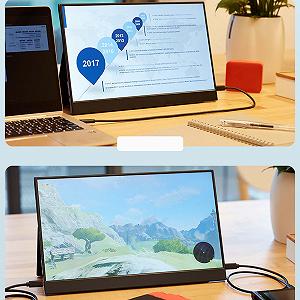 Монітор Bewinner Portable 2560 X 1600P 18 Дюймів HD для ноутбука, ПК, ігрових консолей з VESA-майданчиком synthetic.ua - Фото 1