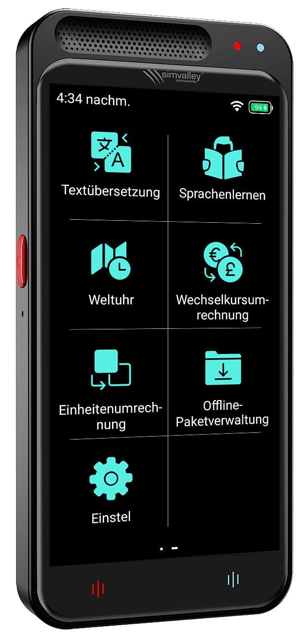 Мобільний Перекладач simvalley MOBILE AI, 139 мов, Асистент ChatGPT, фото №1