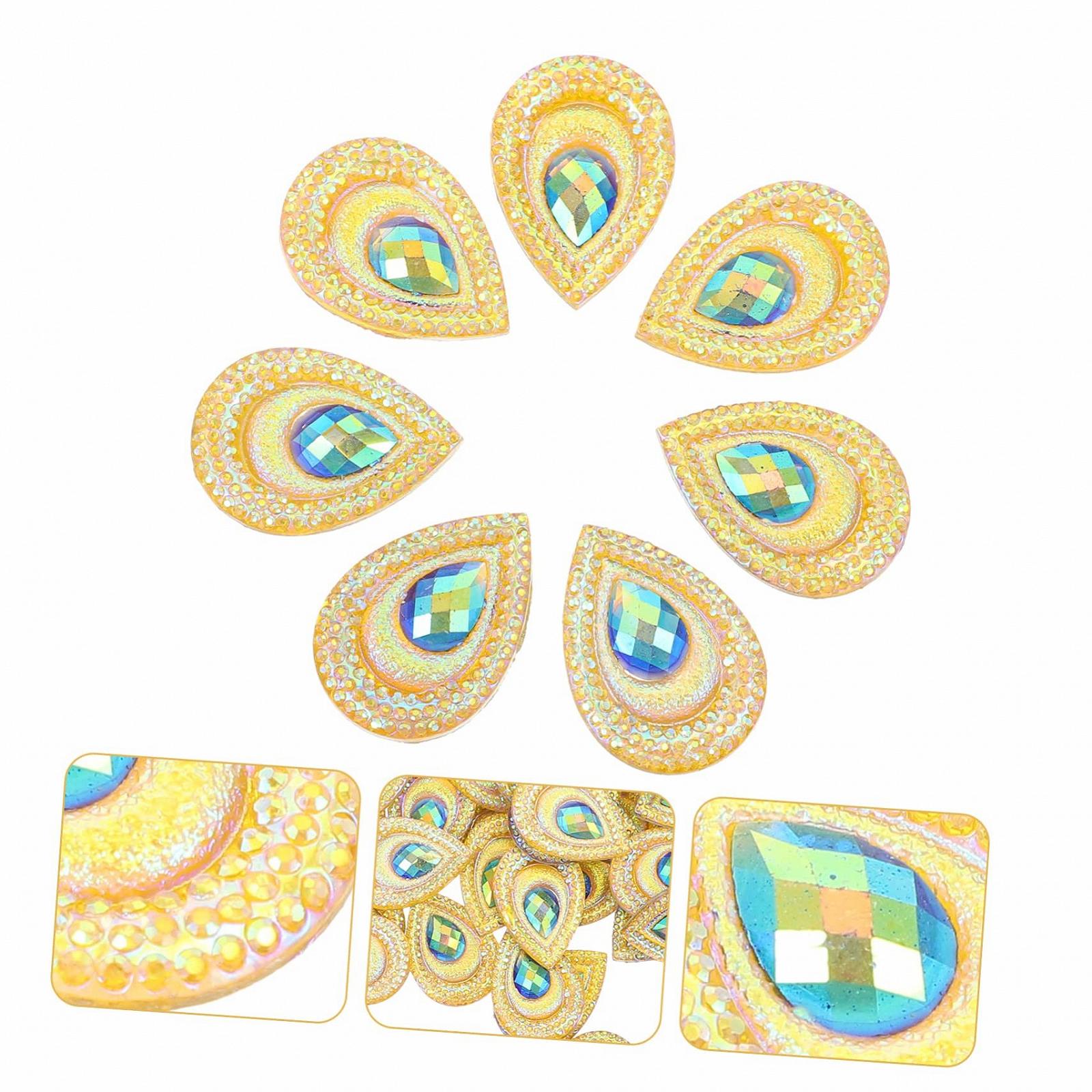 Прикраса для одягу Coheali 2 шт. Смола, павич, крапля води, аксесуари для прикрашання казкової тематики, фото №7