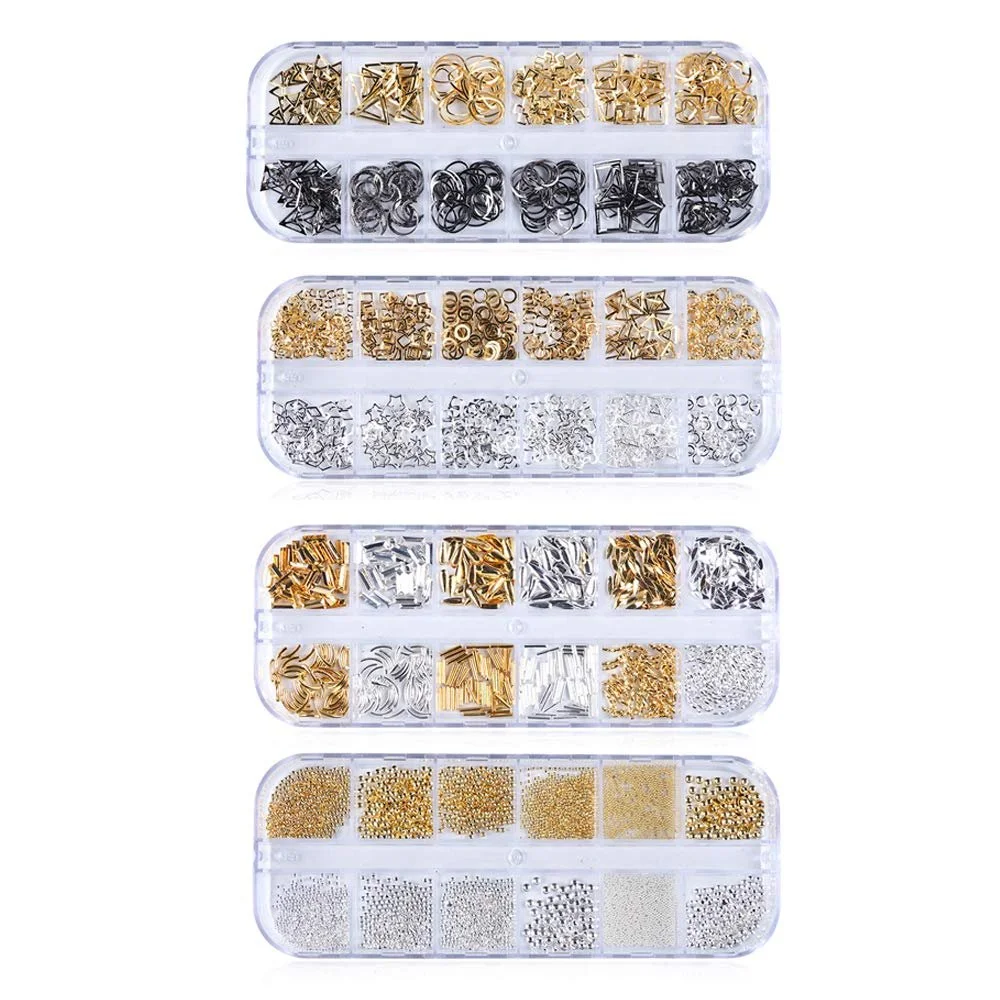 3D Металеві заклепки Набір каменів (4 коробки), фото №1 3D Металеві заклепки Набір каменів (4 коробки), фото №1