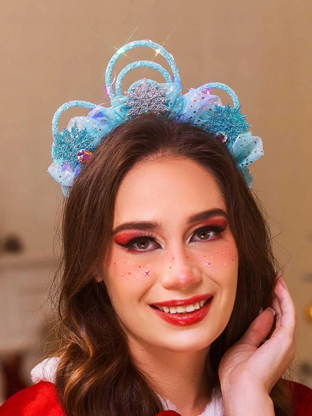 Обруч Сніжинка IYOU LED Блакитний, фото №2