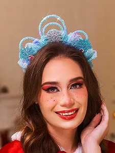 Обруч Снежинка IYOU LED Голубой synthetic.ua - Фото 1