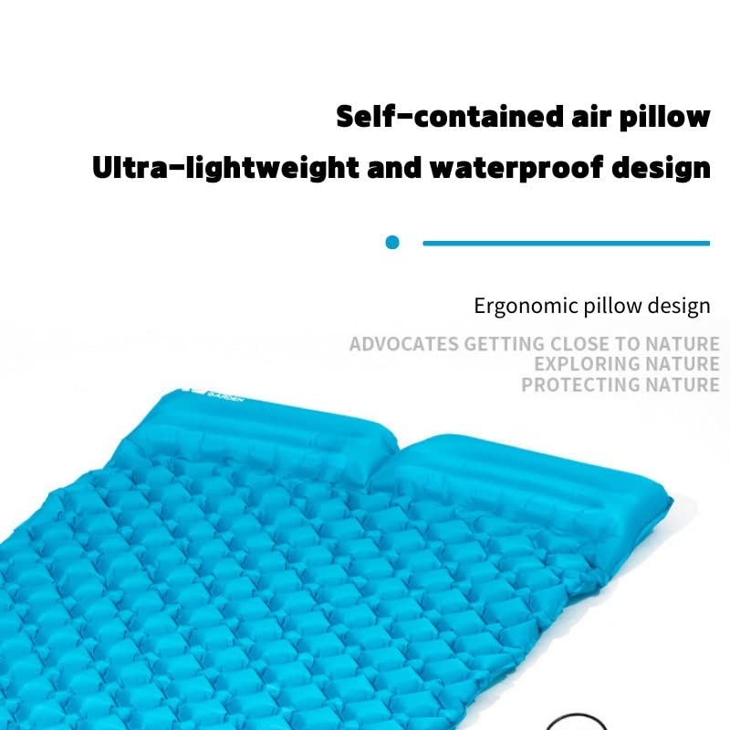 Килимок GGZONE Outdoor Camping Inflatable Tent Floor Mat Ultralight Portable Storage Beach TPU (Колір : Помаранчевий Двійний Модель 1) (Синій Двійний Стиль 2) Beautiful Scenery, фото №5