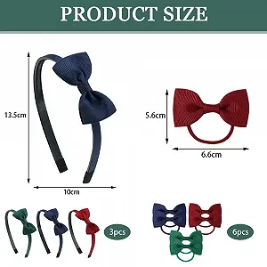 Набір Обруч для волосся з бантом 9 шт. synthetic.ua - Фото 1