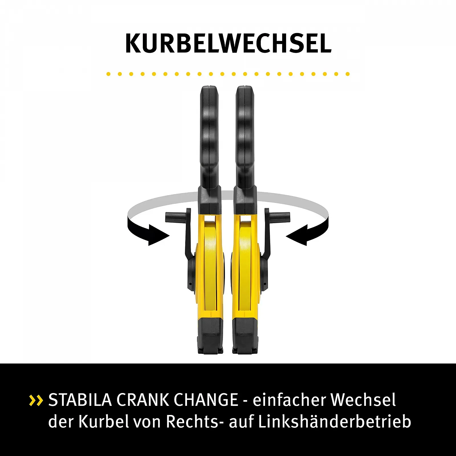 Рулетка в корпусе Stabila LBM 1000 STEEL, 50 м, черный/желтый, фото №5