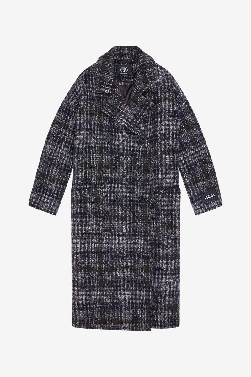 Пальто Le Temps des Cerises Aklys довге в клітинку, фото №9