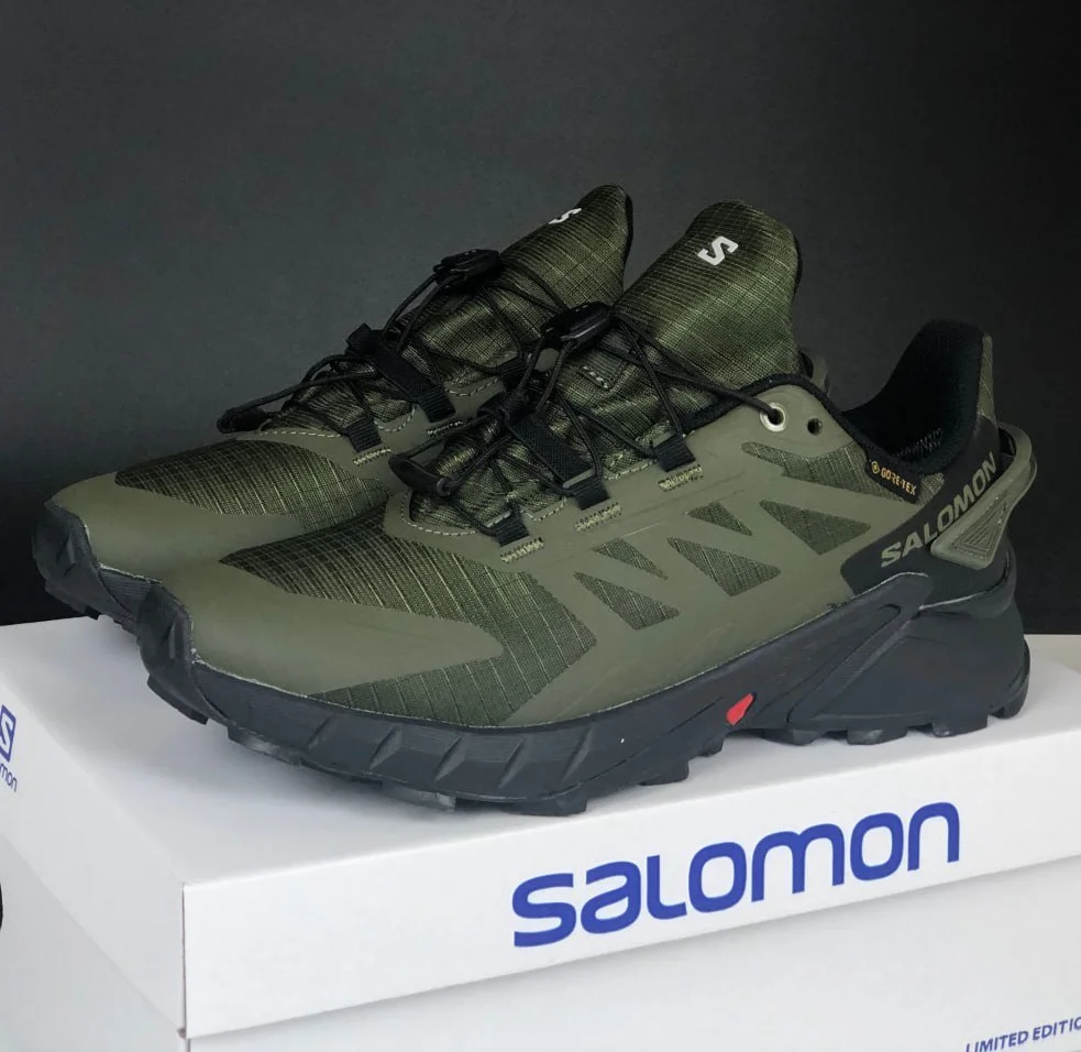 Чоловічі термо кросівки Salomon Supercross 4 Gore-tex хакі, фото №1 Чоловічі термо кросівки Salomon Supercross 4 Gore-tex хакі, фото №1