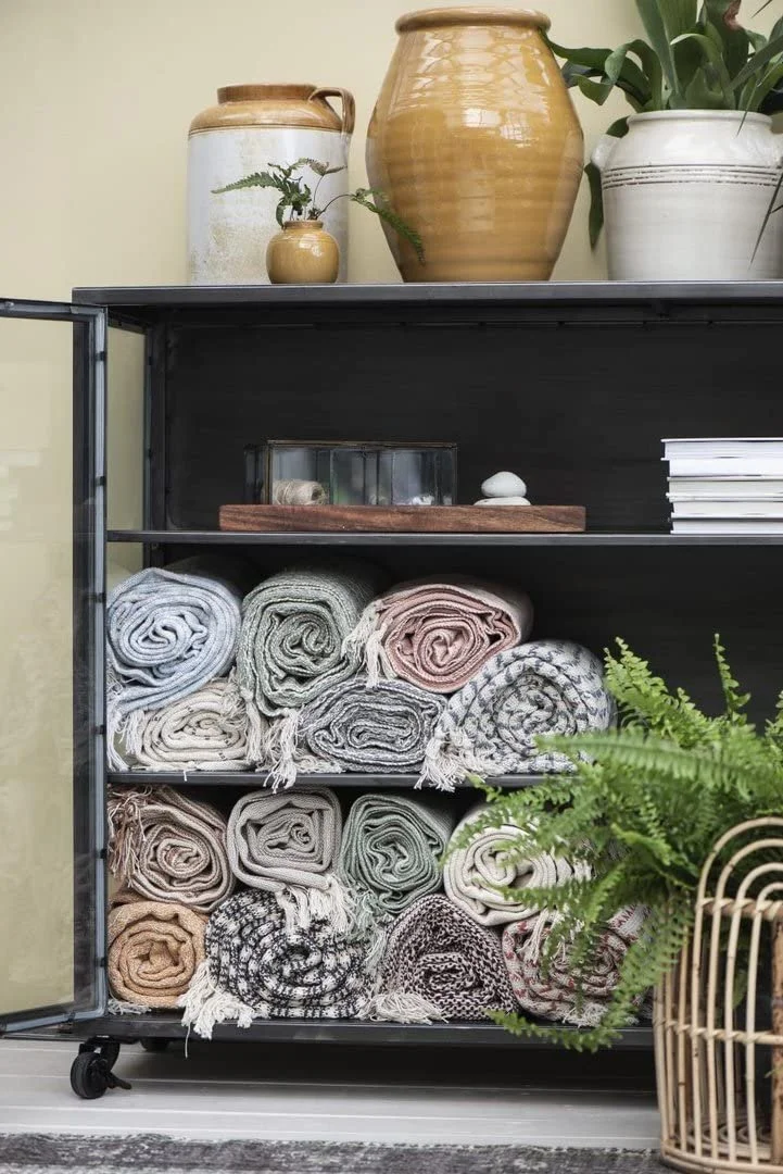 Плед IB Laursen Хлопок 160 x 130 см Кремовый / Зеленый узор, фото №5