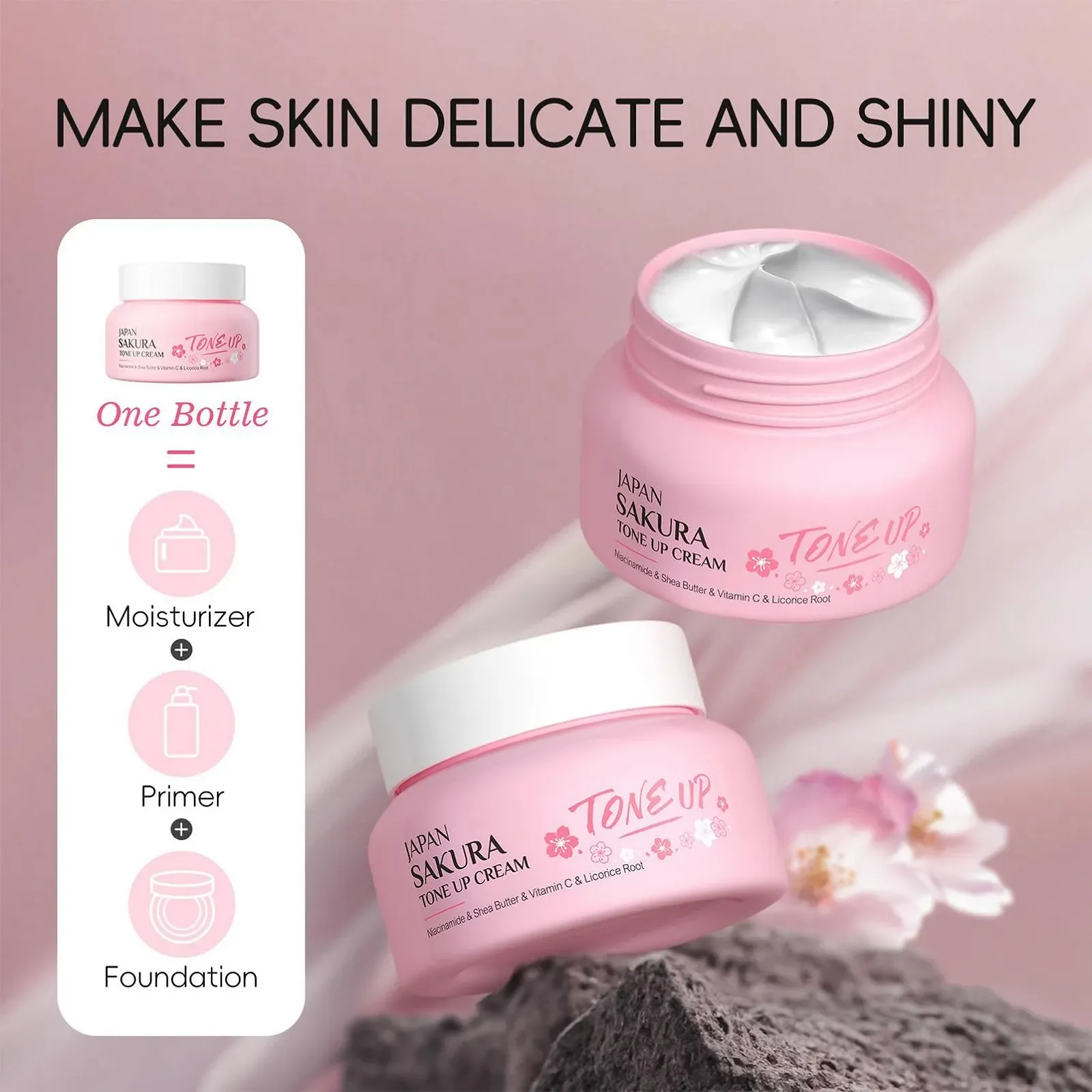 Крем для обличчя Sakura Essence EONFAVE Зволожувальний Проти зморщок Денний та нічний 50 мл, фото №5 Крем для обличчя Sakura Essence EONFAVE Зволожувальний Проти зморщок Денний та нічний 50 мл, фото №5