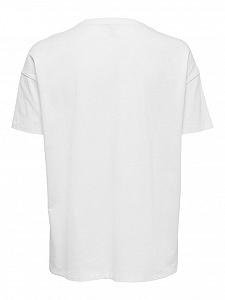 Футболка ONLFIONA LIFE OVERSIZE BOX TOP JRS 15226022 Bright  ONLY Білий XS synthetic.ua - Фото 1