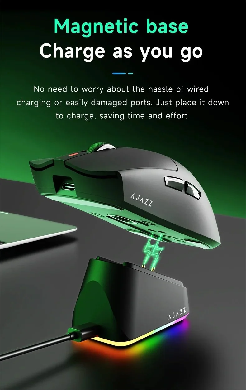 Миша AJAZZ AJ139P NL V3 Ultra PAW3950 42000DPI Black + кейс, фото №12