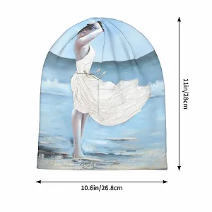 Вязаная шапка ESASAM для девочки с принтом synthetic.ua - Фото 1