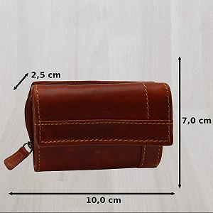 Кошелек кожаный Sporty для карт, денег и монет с RFID защитой для женщин, красный, Modern synthetic.ua - Фото 1