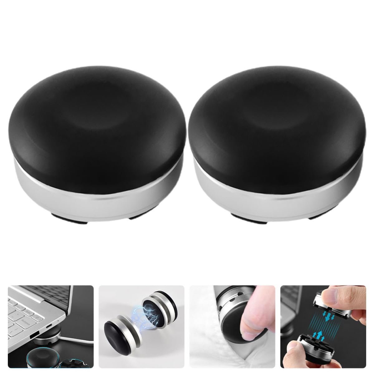 Подставка для ноутбука (2 шт.) Регулируемая по высоте Подставка для настольного компьютера Эргономичная совместимость с MacBook Способствует охлаждению и удобному положению для набора текста Легкая портативная подставка для ноутбука, фото №9