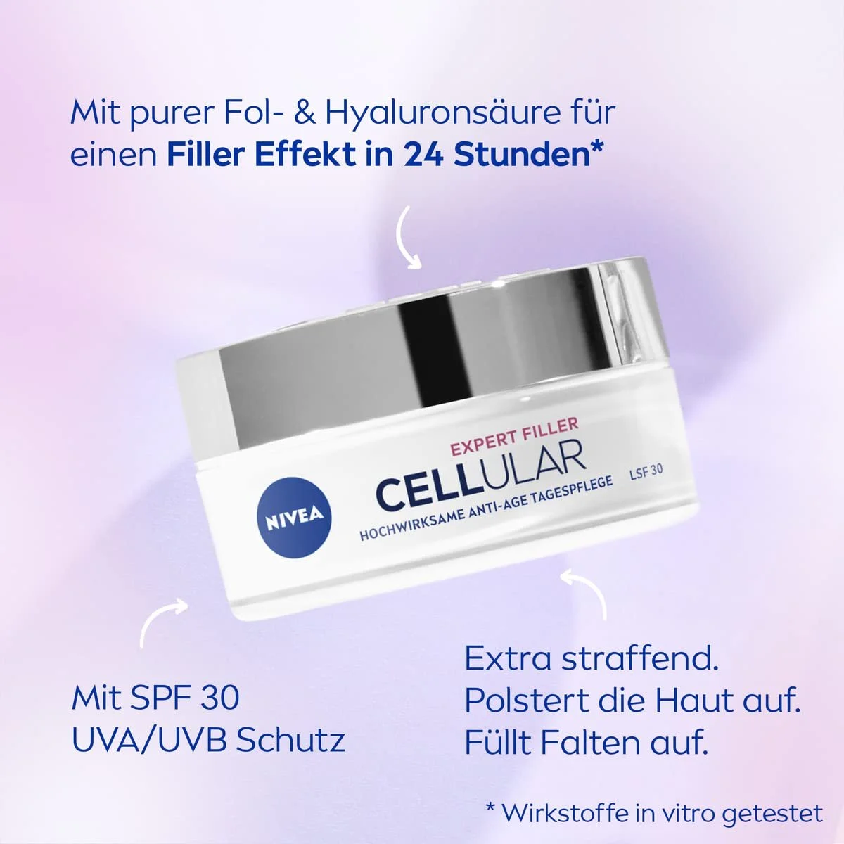 Денний крем NIVEA Cellular Expert Filler антивіковий SPF 15 екстра-зміцнюючий з ефектом наповнення 50 мл, фото №2