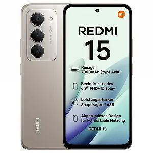 Смартфон XIAOMI Redmi 15 8 + 256 ГБ 6.9" FHD+ 144 Гц Snapdragon 685 50 МП 7000 мАч Титановый серый - Фото 1