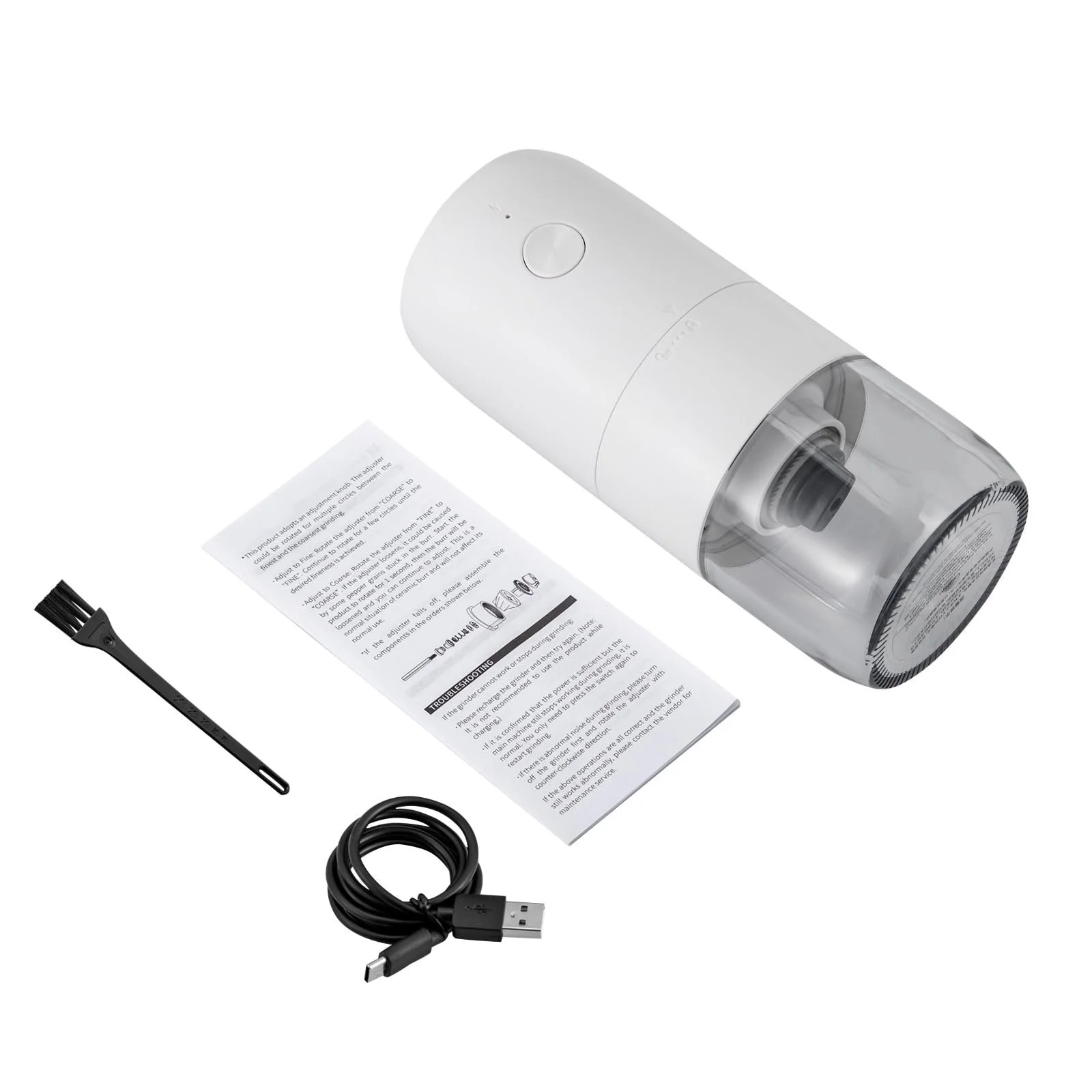 Електрична кавомолка Регульована крупність помелу з керамічною конусною для офісів, ресторанів, лаунж-барів White 19.8 x 8.2 см 25 Вт, фото №9