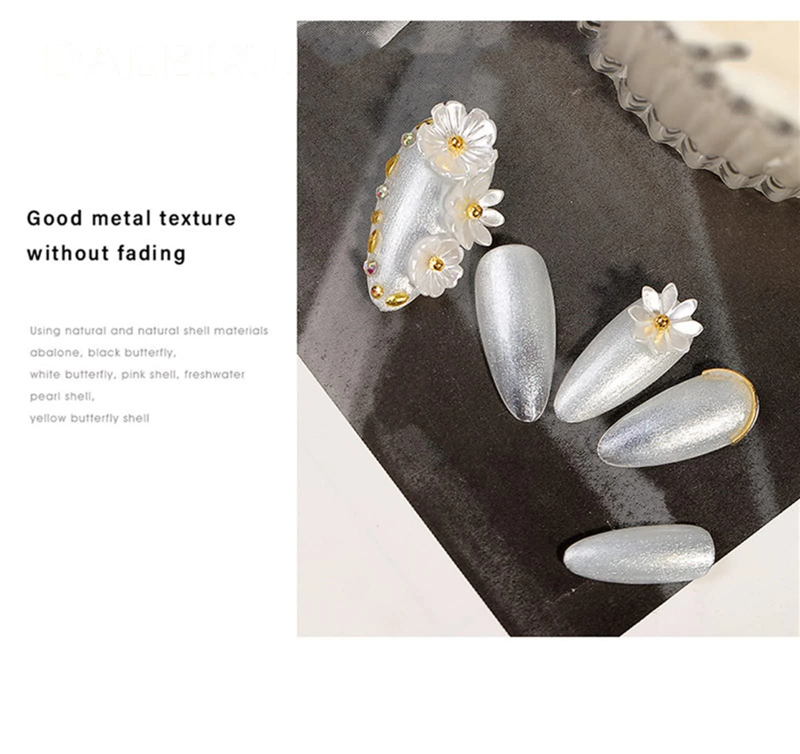 Квіти 3D Стрази Шпильки Намистини-самоцвіти 8 коробок, фото №3