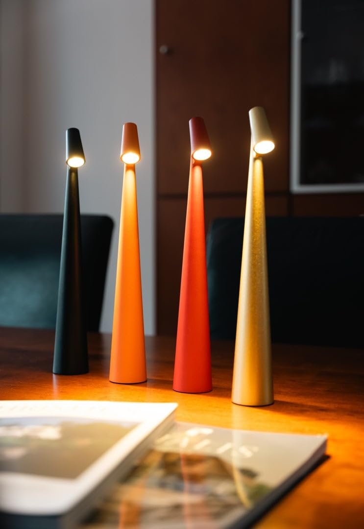 Настільна лампа LUXUS Touch Deluxe Madelief сіра, H35 x Ø5, LED, акумуляторна, бездротова, з регулюванням яскравості, для внутрішнього та зовнішнього використання, фото №3