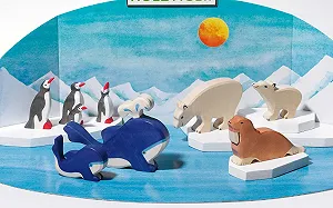 Дерев'яна фігурка Holztiger Whale Маленька Синя synthetic.ua - Фото 1