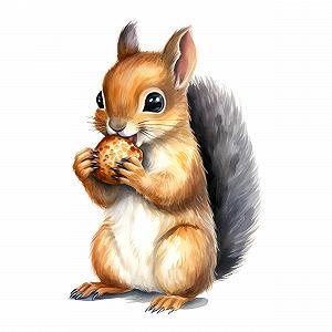 Наклейка на стіну GRAZDesign Squirrel Nut Forest Animals Self-Adhesive 75 x 50 см - Фото 1