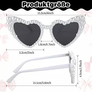 Солнцезащитные очки NICECONE Сердце Форма сердца Белый synthetic.ua - Фото 1